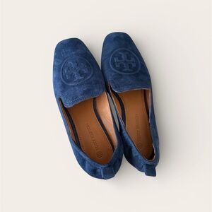 Tory Burch Blue Suede Loafers